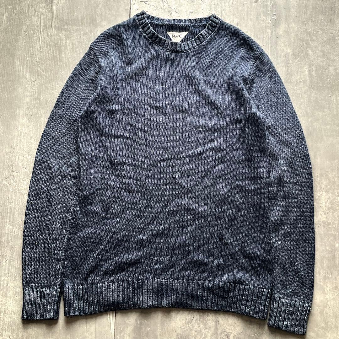 ロンハーマン　RHC インディゴ　ニット　セーター　リブ編み　アメカジ　サーフ