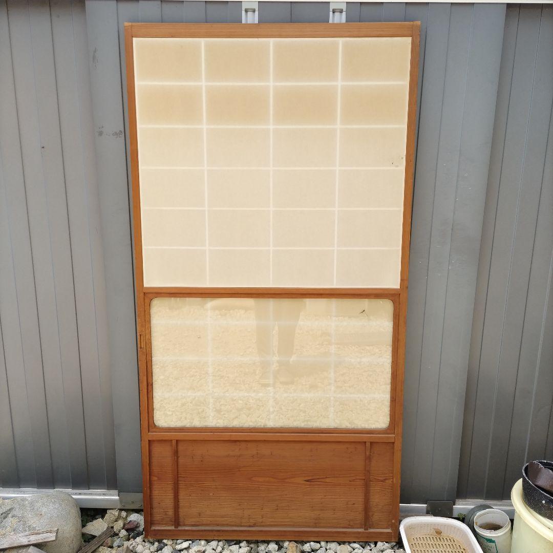 雪見障子　障子　建具　昭和レトロ　古民家　４枚組　リフォーム