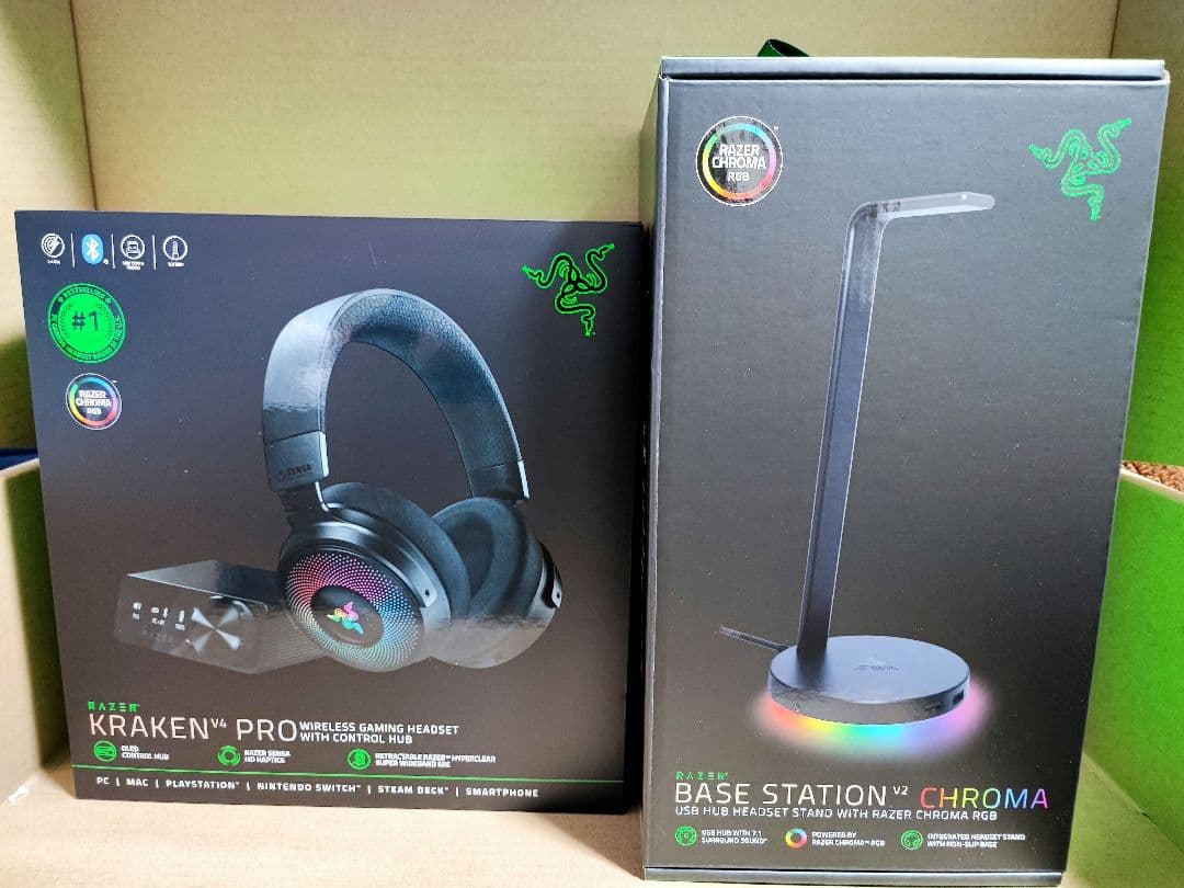 Razer Kraken v4Pro・BaseStation v2