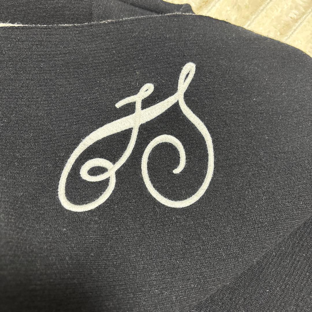 フォクシー　パーカー　スクリプト　38 FOXEY ニットパーカー　白黒