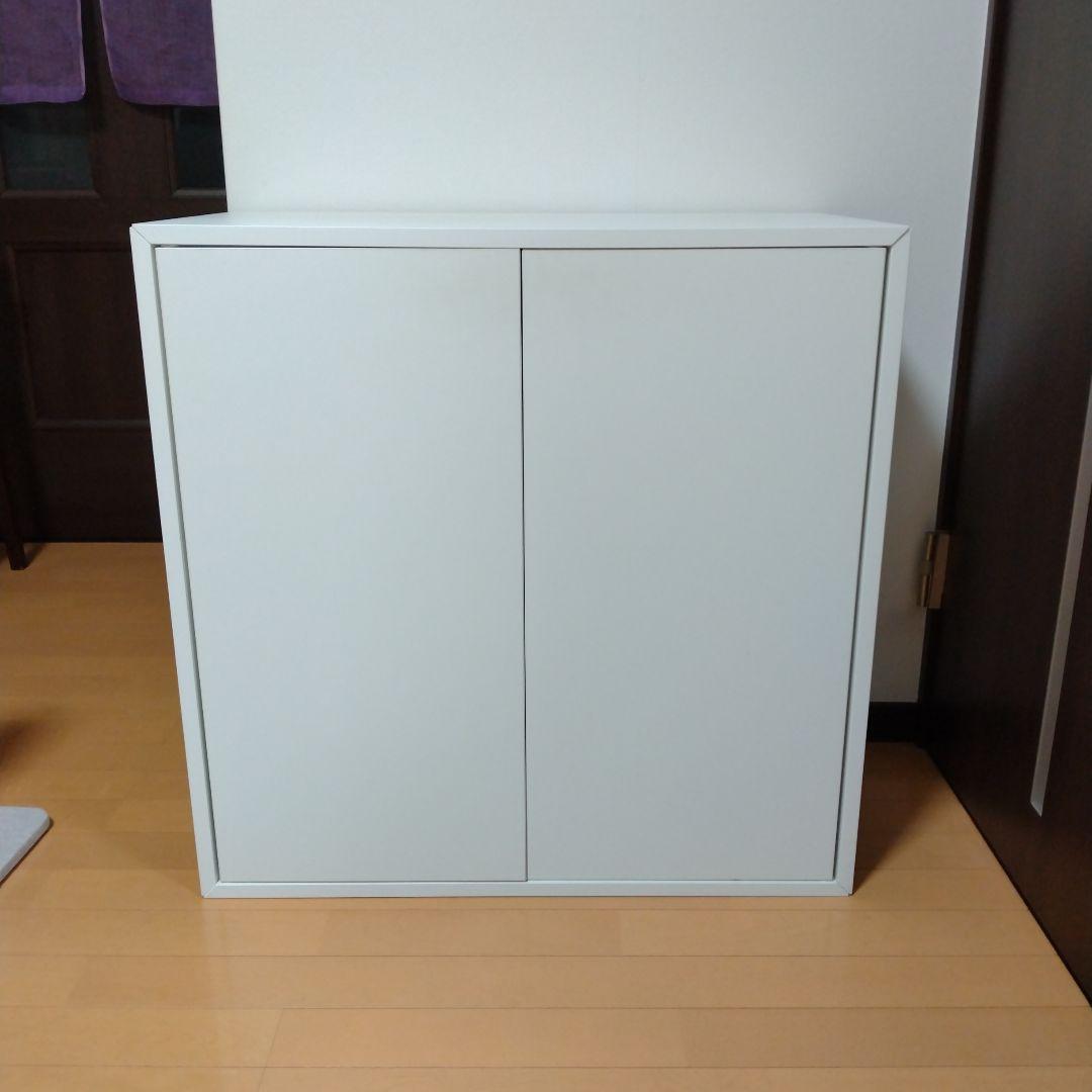 IKEA EKET エーケト キャビネット　ホワイト 2段棚付き