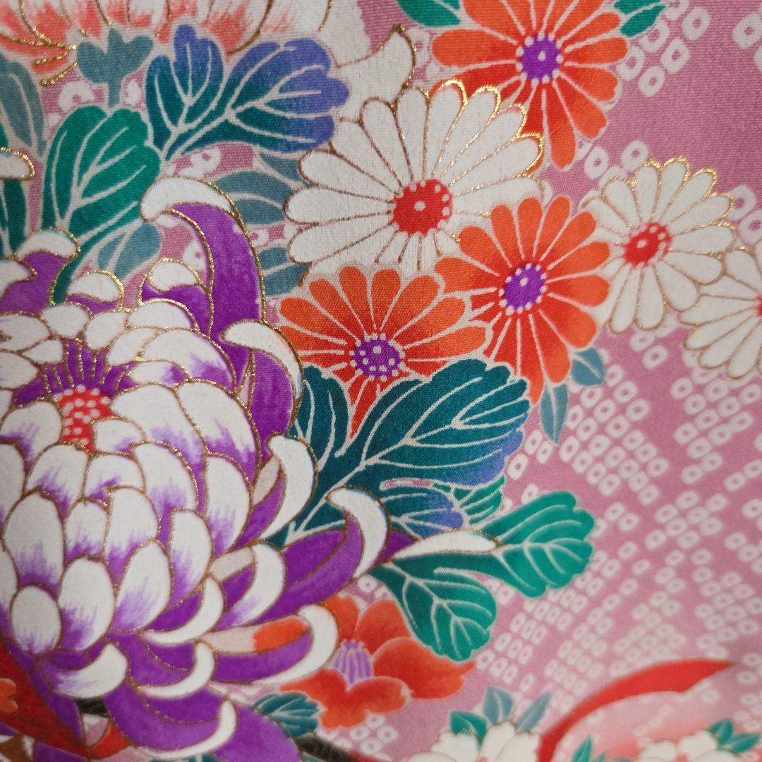 No51　正絹　女の子お祝い着物　産着　長襦袢付き　七五三