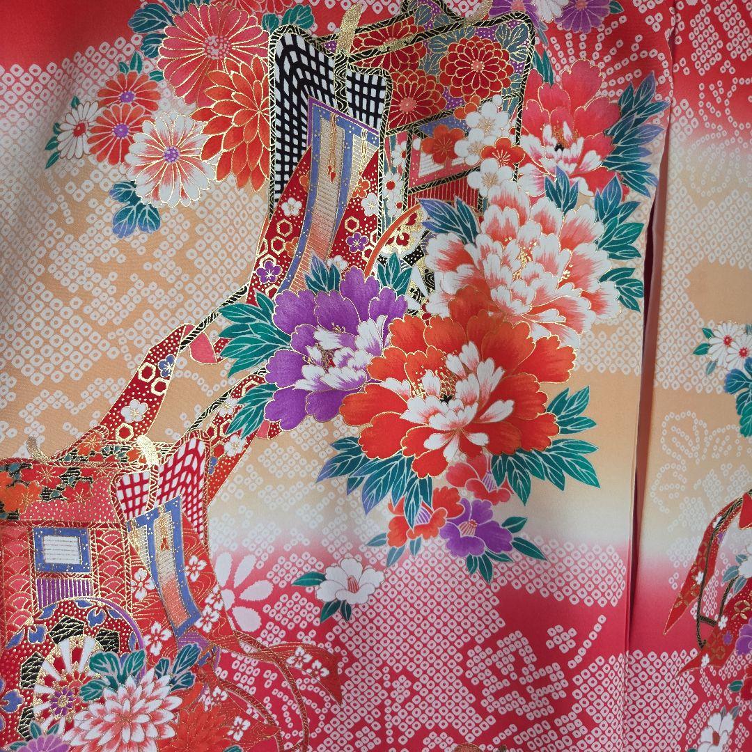 No51　正絹　女の子お祝い着物　産着　長襦袢付き　七五三