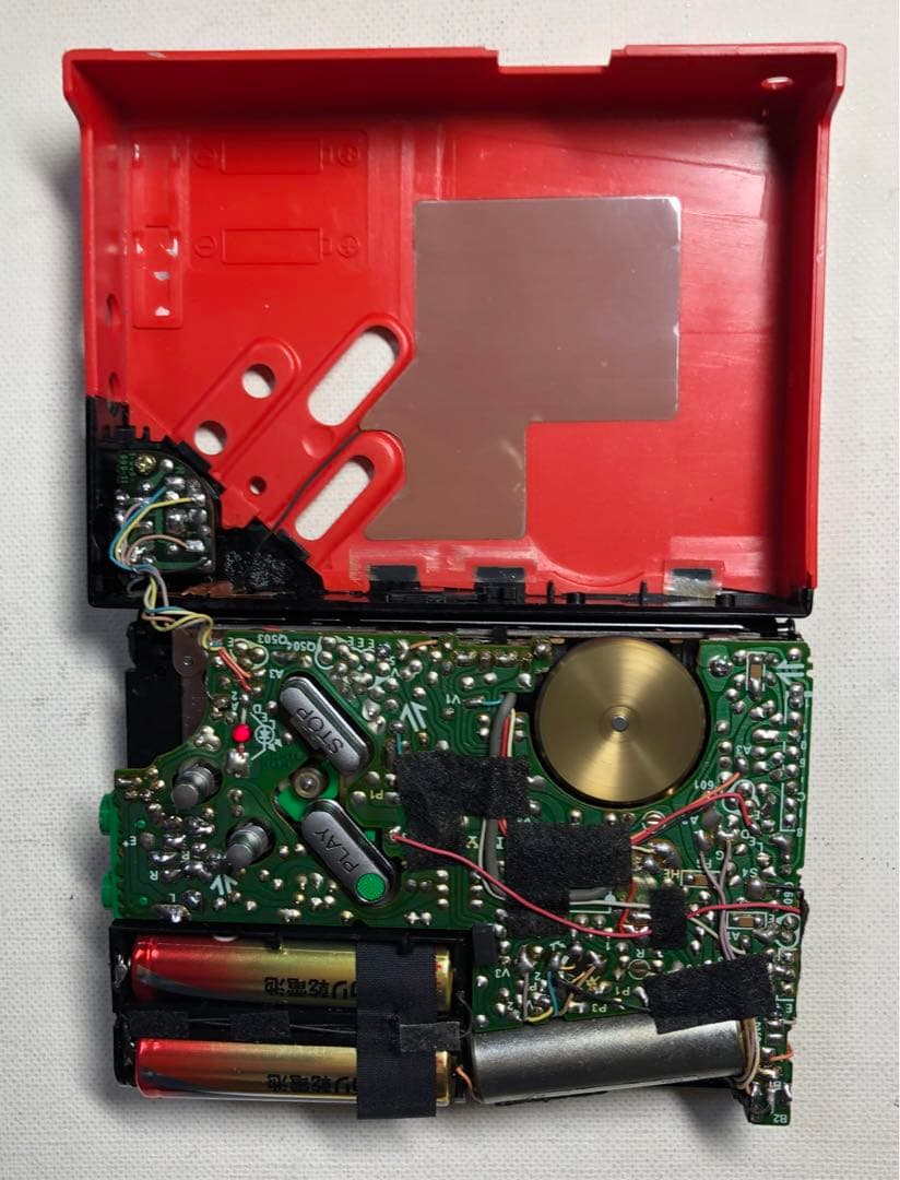 見返り美人！SONY WM-II(WM-2)カセットウォークマン可動品レッドB