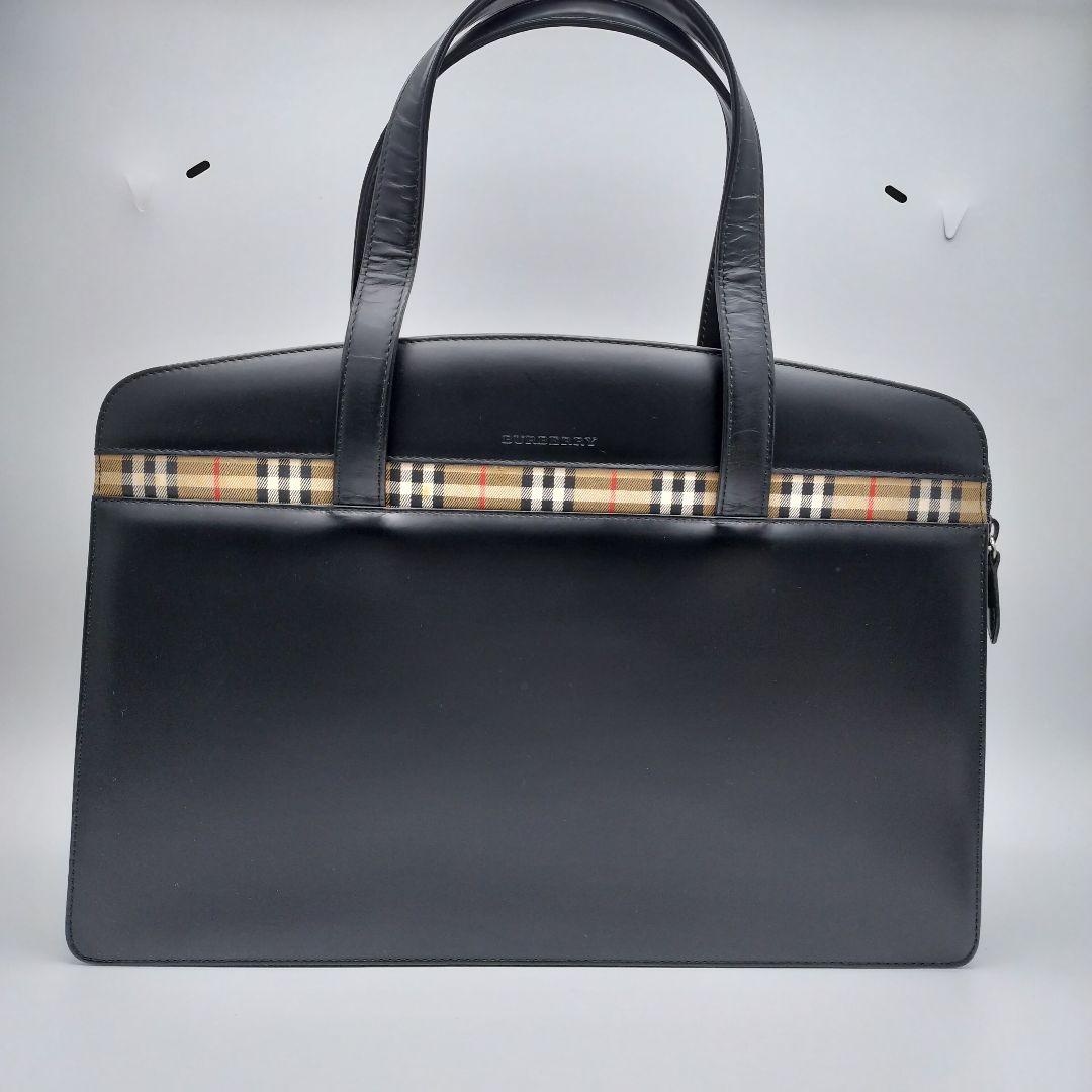 バーバリー ビジネスバッグ 黒 ノバチェック