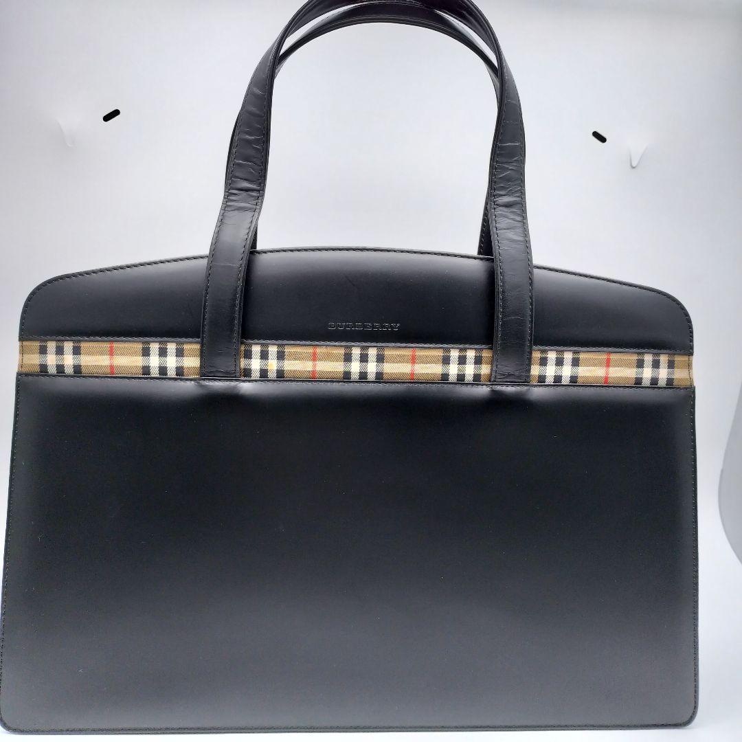 バーバリー ビジネスバッグ 黒 ノバチェック
