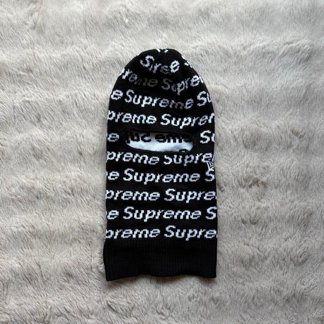 Supreme ✕ New Era Repeat Black balaclava