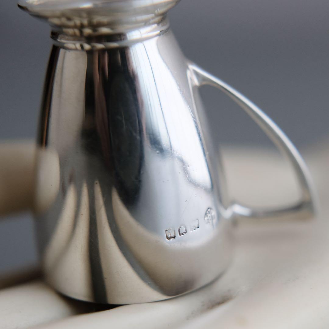 1916年　イギリス・バーミンガム　純銀製　アンティークミニトロフィーカップ