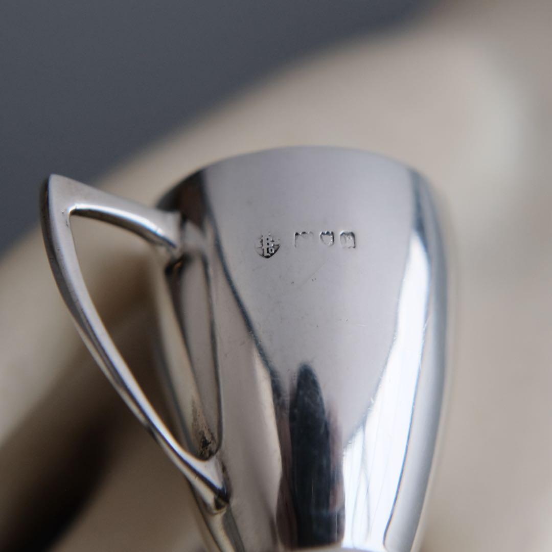 1916年　イギリス・バーミンガム　純銀製　アンティークミニトロフィーカップ