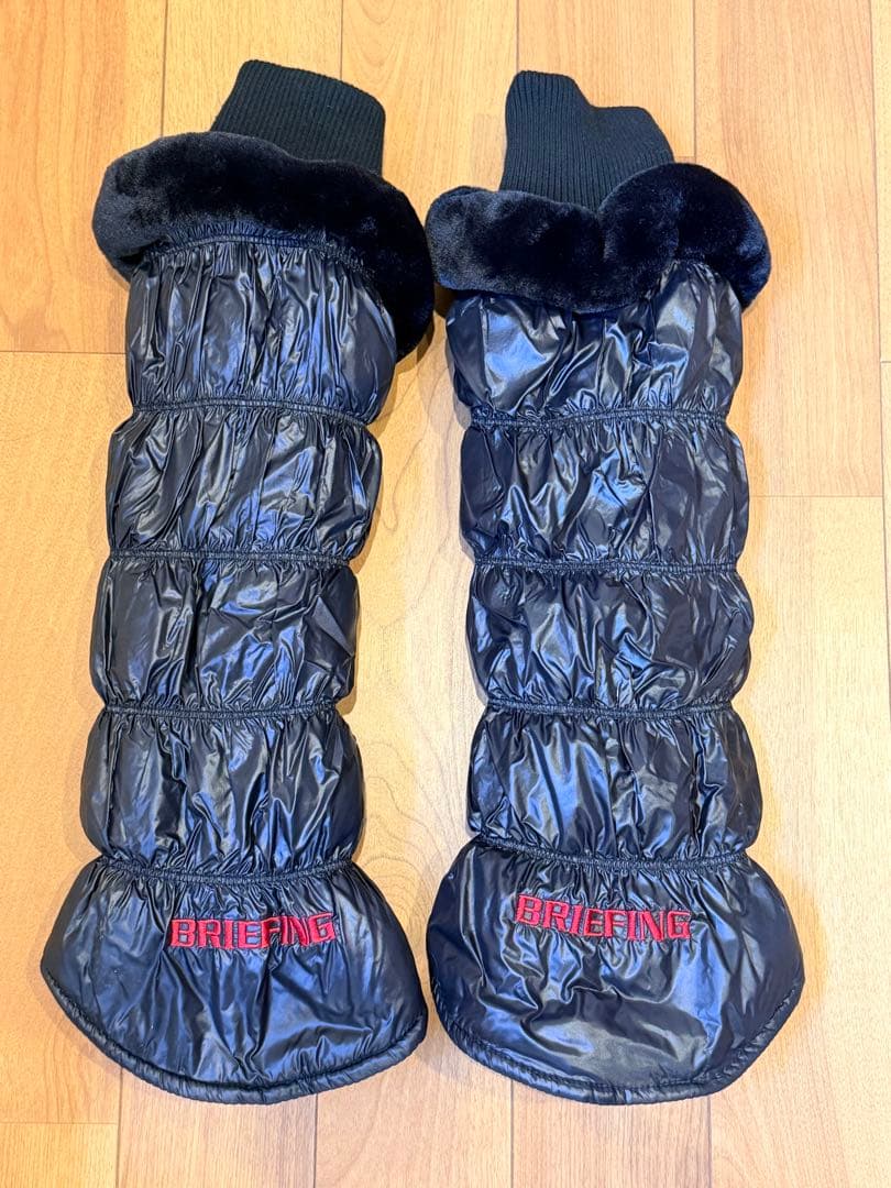 BRIEFING ブラックファー付レッグウォーマー