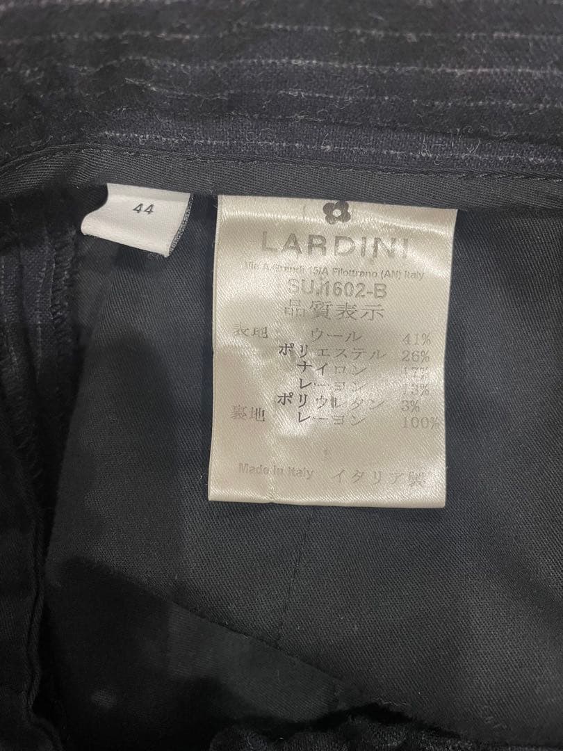 LARDINI ストライプ セットアップスーツ ネイビー サイズXS