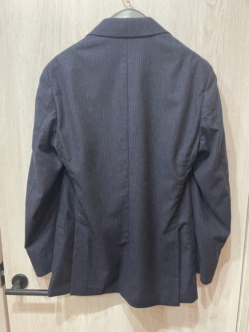 LARDINI ストライプ セットアップスーツ ネイビー サイズXS