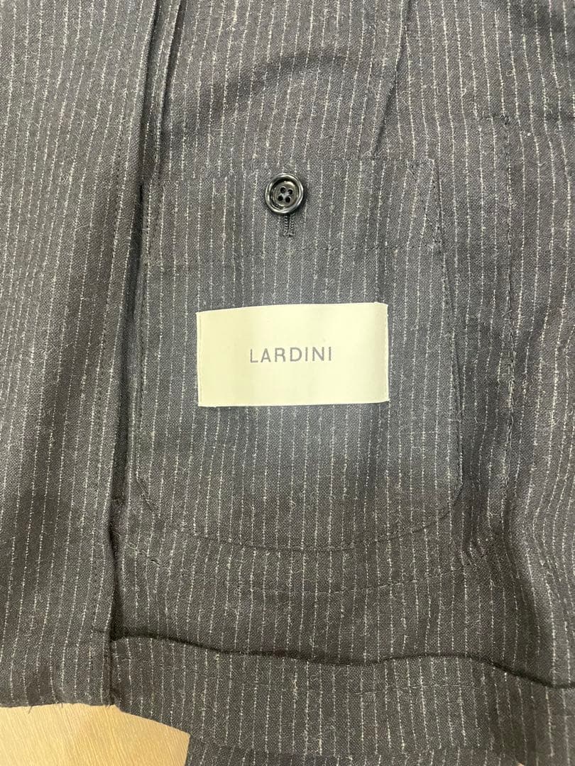 LARDINI ストライプ セットアップスーツ ネイビー サイズXS