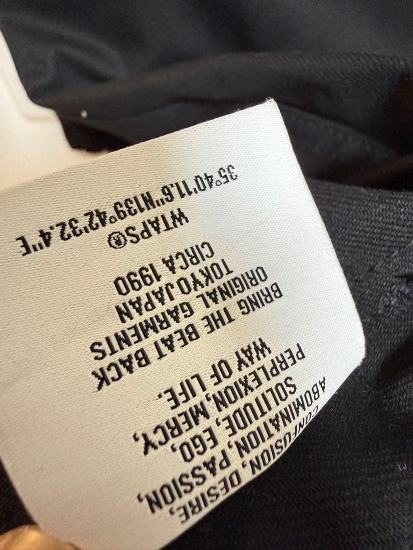 【美品】WTAPS　242WVDT-JKM03SMOCK ブラック　Sサイズ