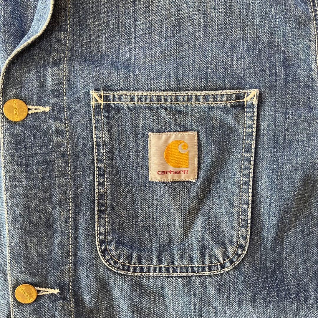 ★carhartt ミシガンコート　カバーオール デニム　L★ チョアコート