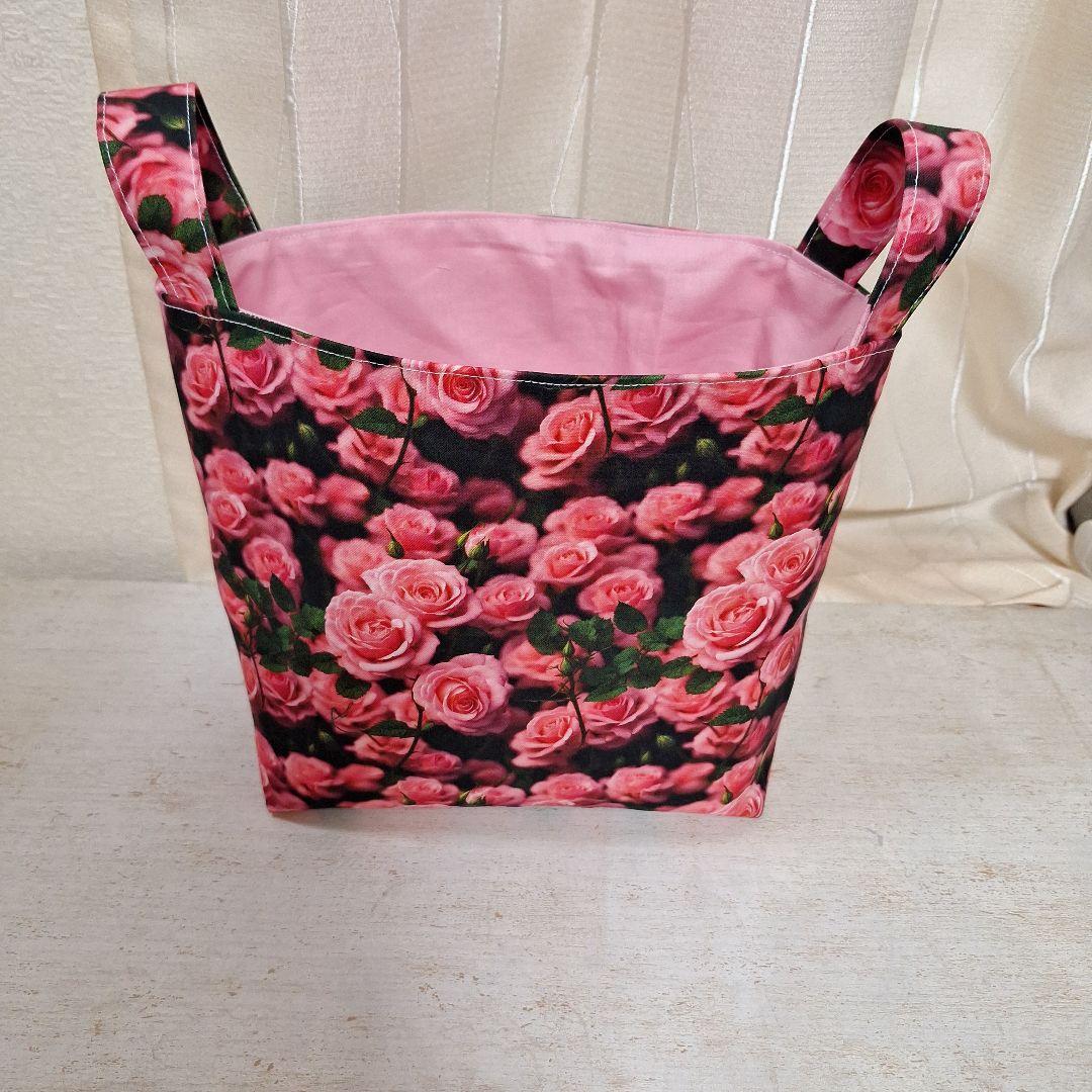 激レアねこパネル生地　ハンドメイド　布バスケット