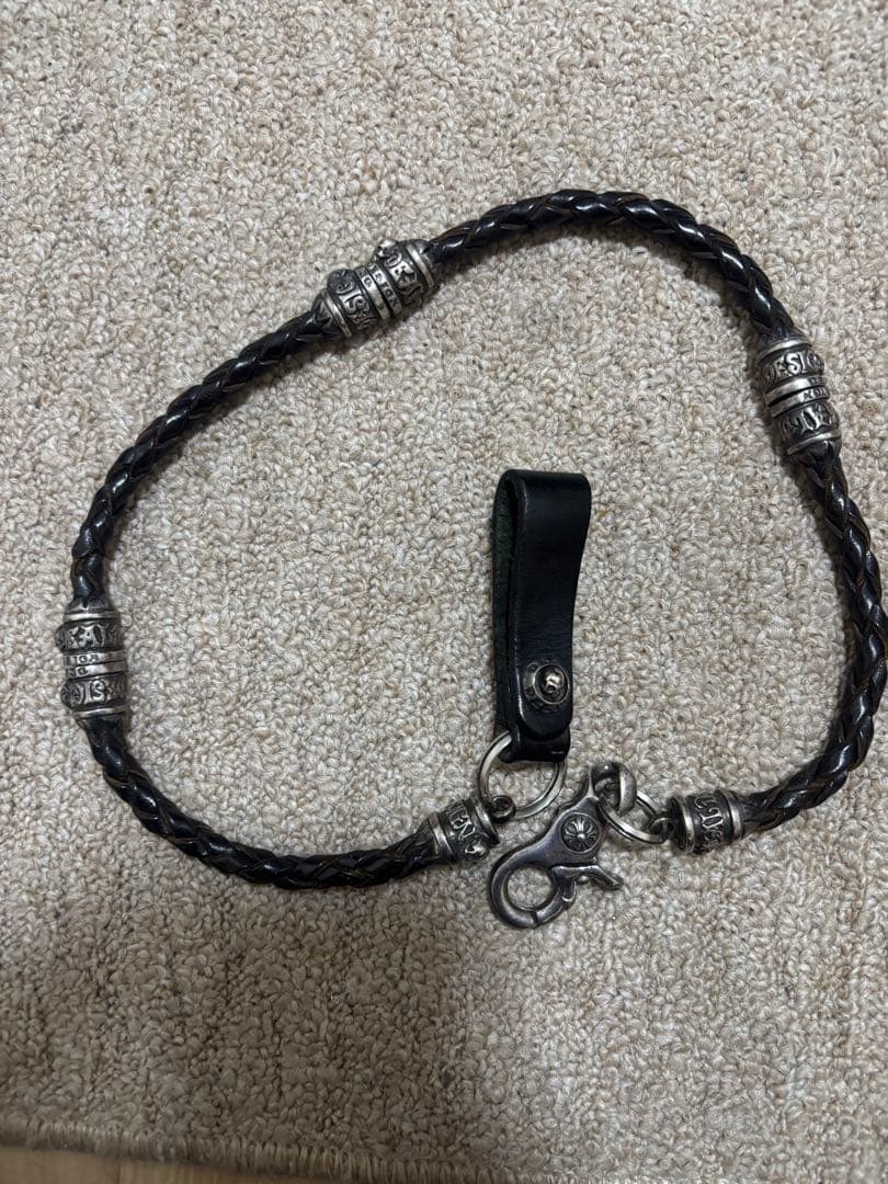 ア*ズ様 DEAL DESIGN レザー編み込みウォレットチェーン