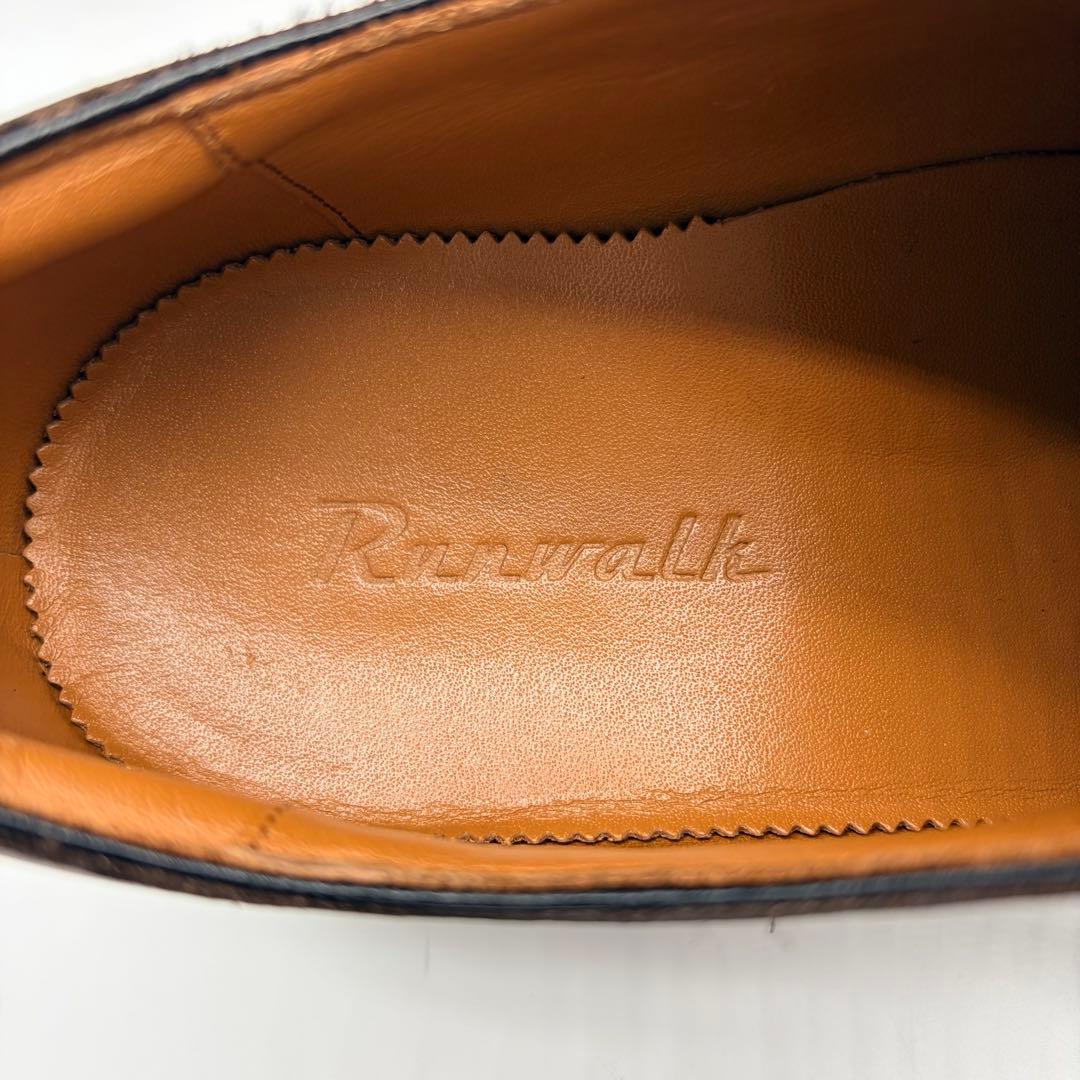 アシックスランウォーク ストレートチップ 25.5cm ブラウン 内羽根 革靴