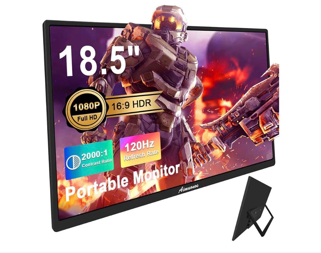 18.5インチ ノートパソコン用 ポータブルモニター 1080P