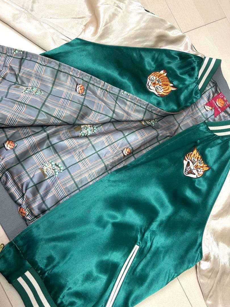 HOTELO スカジャン リバーシブル サテン 虎刺繍