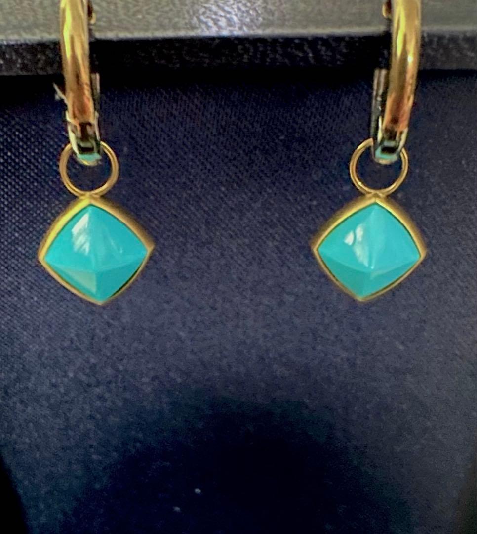 GSTV k18スリーピングビューティーターコイズチャーム3.00ct新品未使用