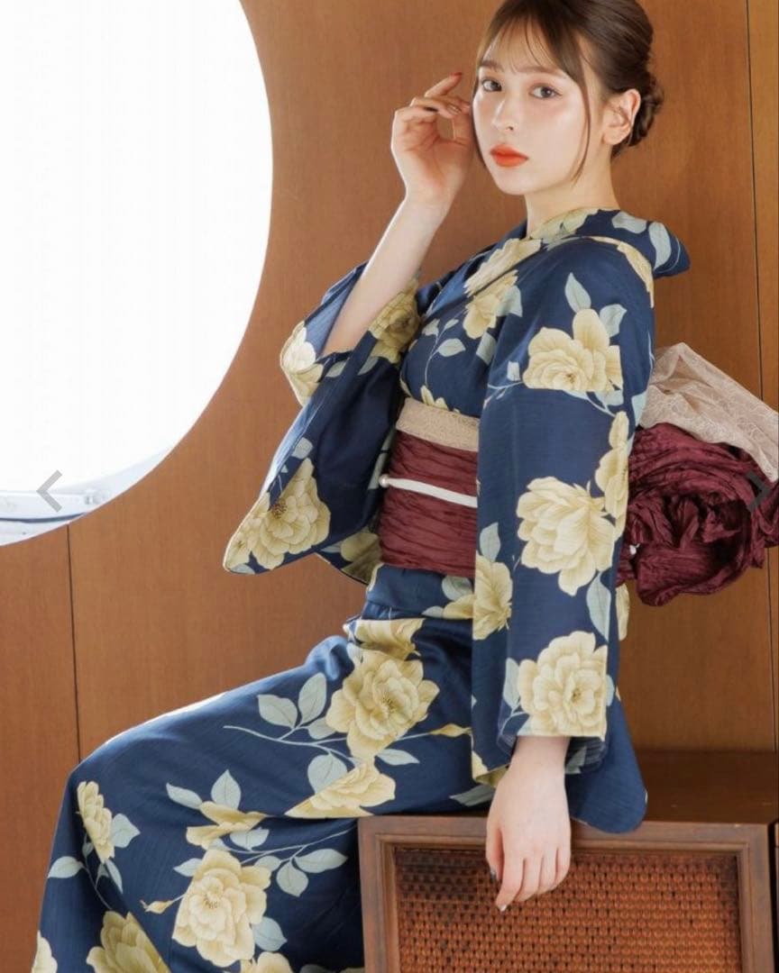 【美品/新品・未使用/浴衣、帯2点セット】今期トレンド浴衣