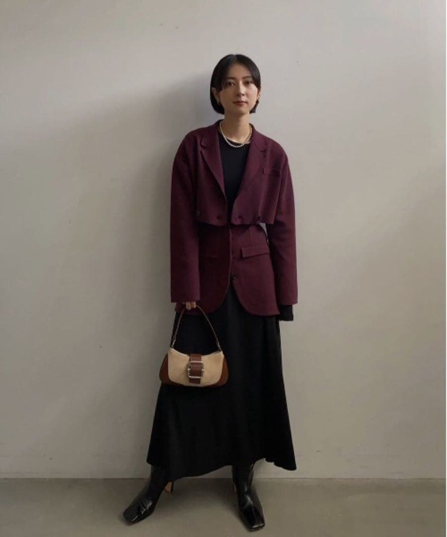 【試着のみ】Ameri JACKET SEPARATE KNIT TOP