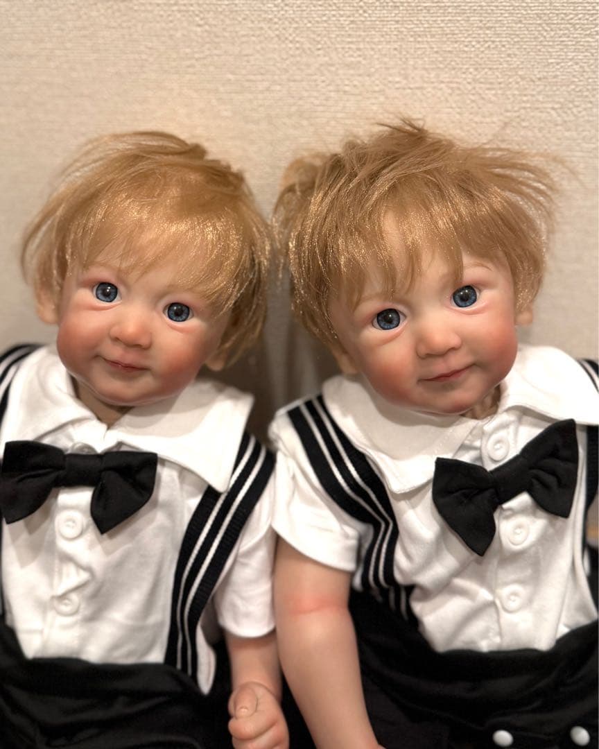 ★新品★リボーンドール 双子のわんぱく王子様50cm