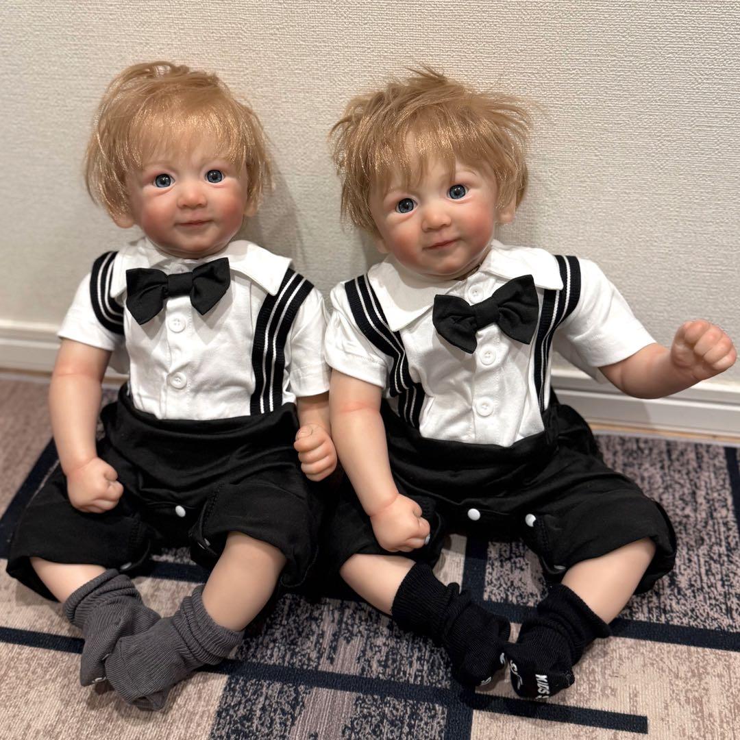 ★新品★リボーンドール 双子のわんぱく王子様50cm