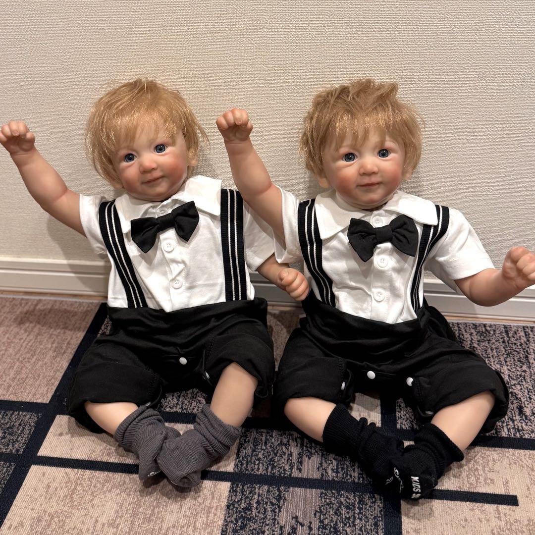★新品★リボーンドール 双子のわんぱく王子様50cm