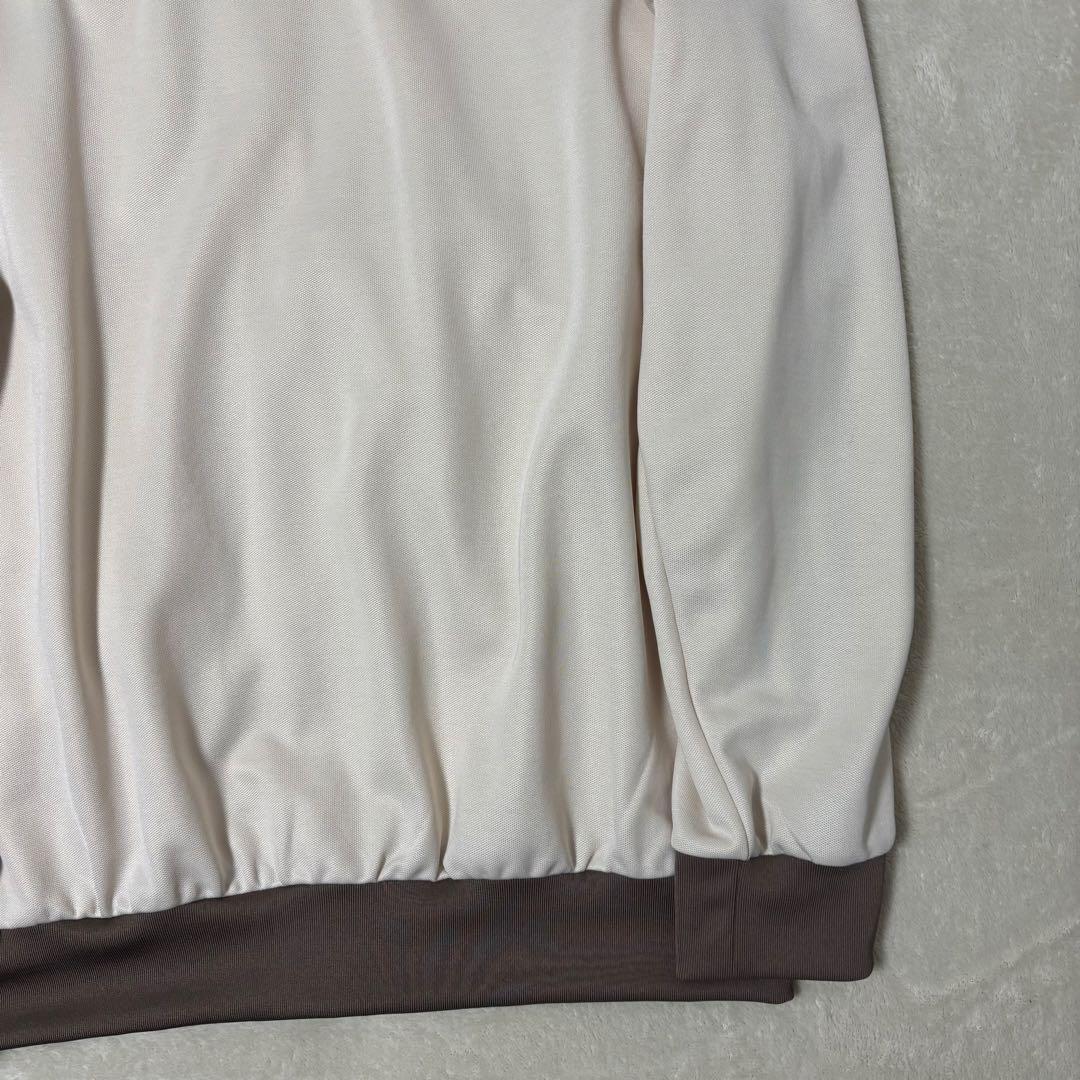 adidas トラックジャケット ライトベージュ モカブラウン　ビッグサイズ