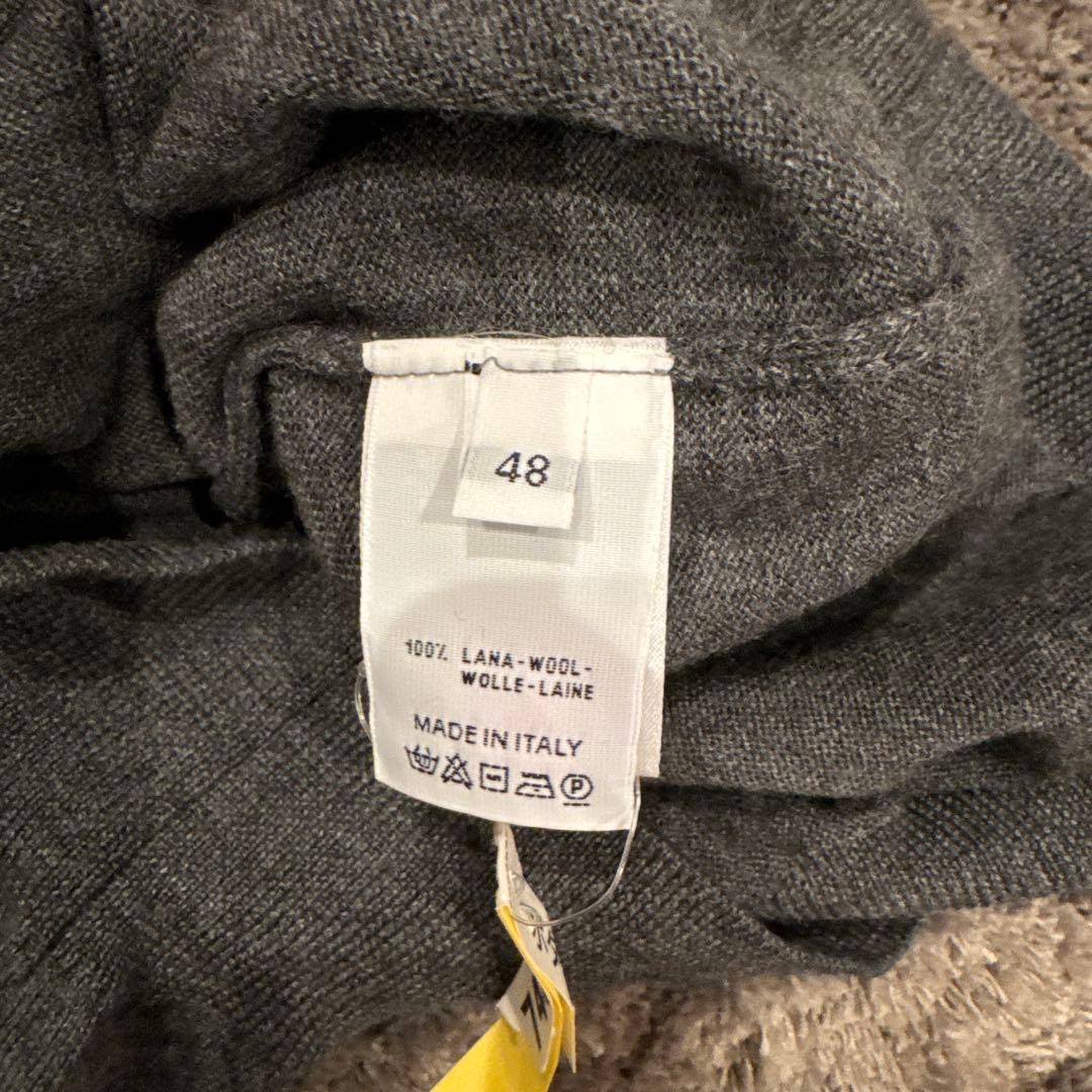 クルチアーニ　グレー　タートルネック　ニット　48サイズ　ウール