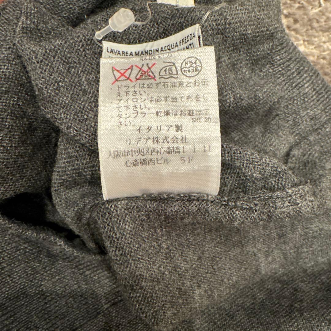 クルチアーニ　グレー　タートルネック　ニット　48サイズ　ウール