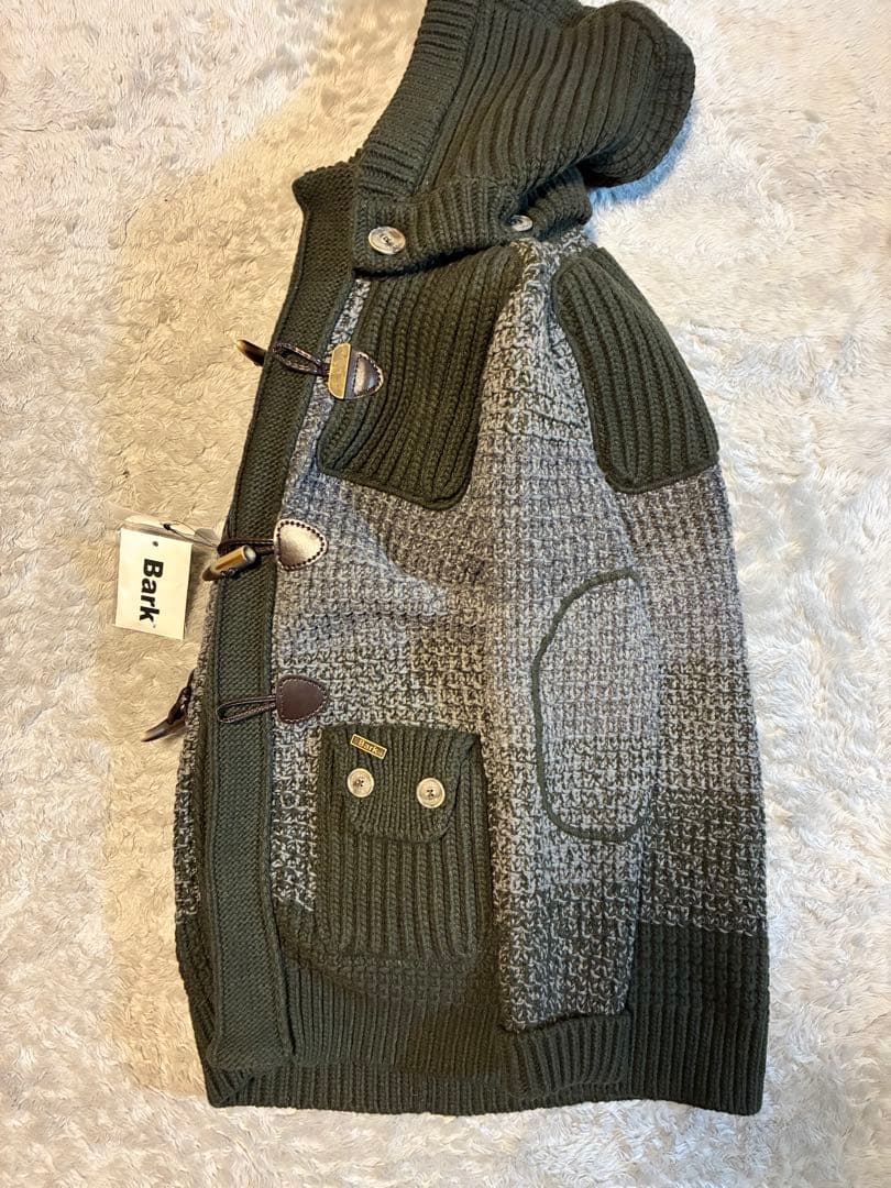 Bark イタリア製　フード付きニットダッフルコート