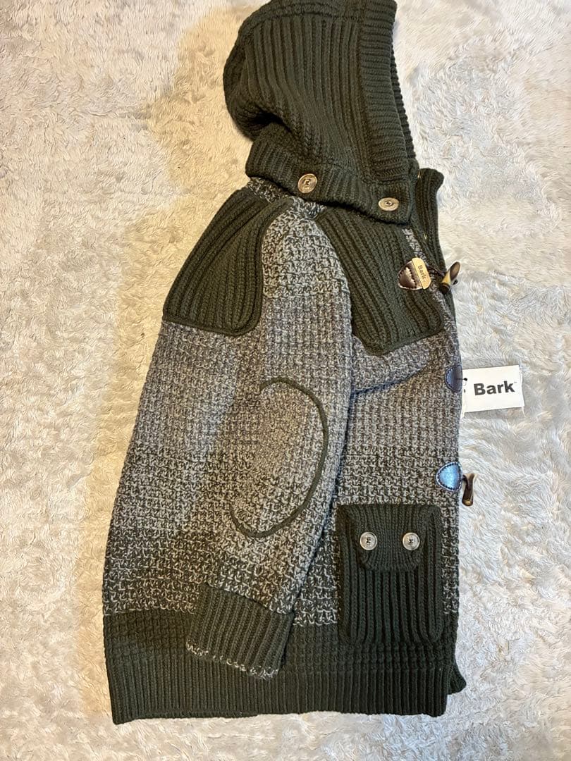 Bark イタリア製　フード付きニットダッフルコート