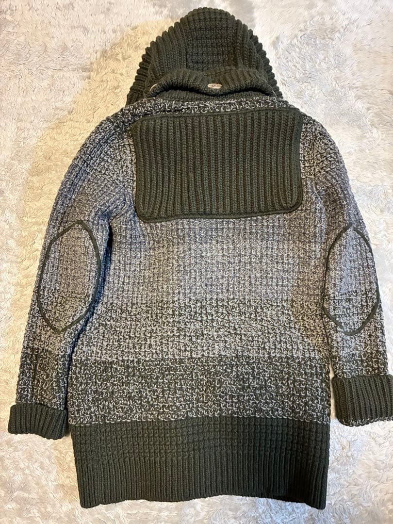 Bark イタリア製　フード付きニットダッフルコート