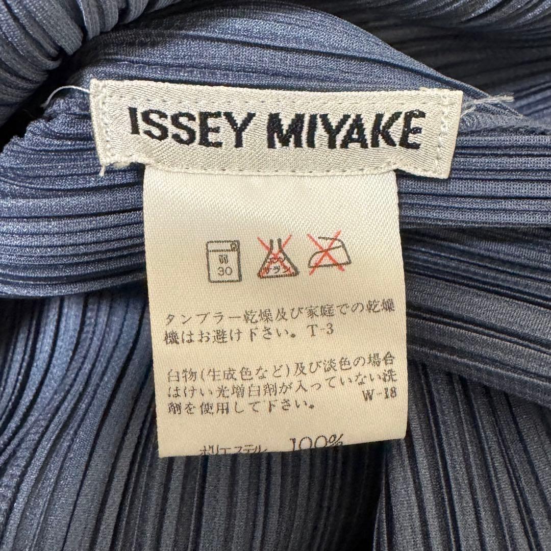 極美品✨ISSEY MIYAKE プリーツ　ネイビー　チュニック　ノースリーブ