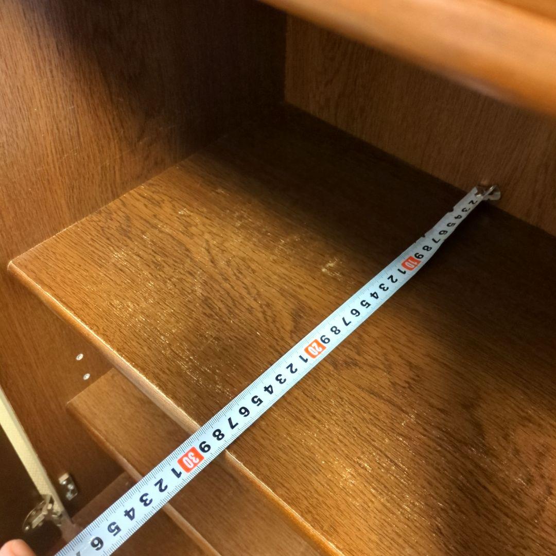 幅80.5 ガラス扉キャビネット