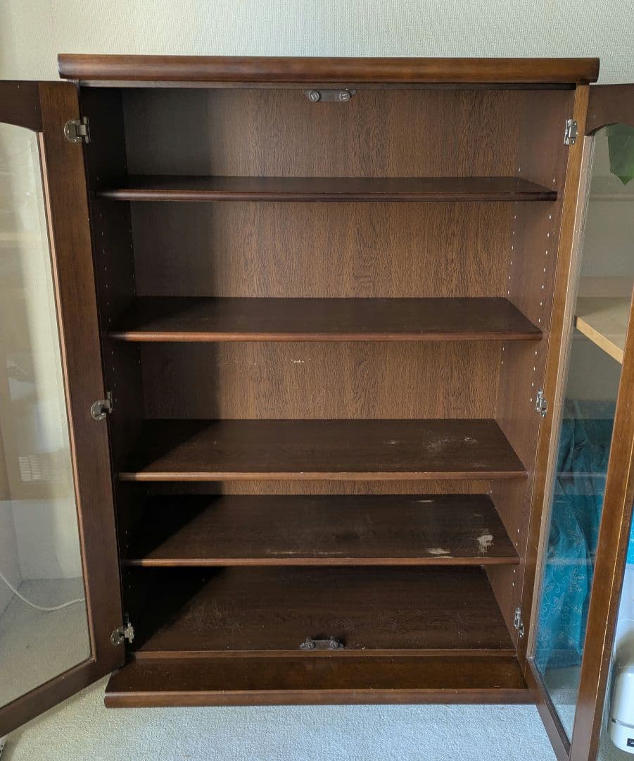 幅80.5 ガラス扉キャビネット