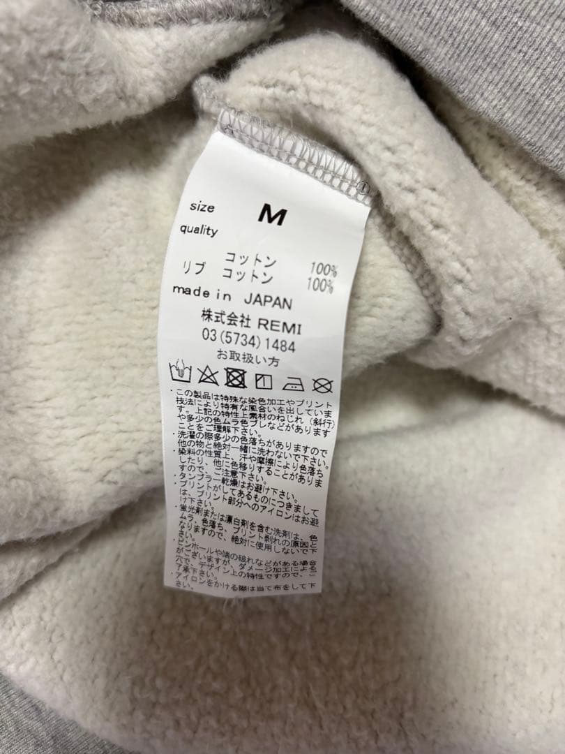 SHISHIKUI Brushed Crew グレー Mサイズ