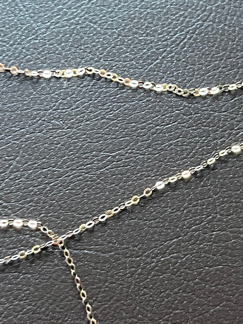 k 18（Au750刻印）ピンクゴールドチェーンネックレス 44cm