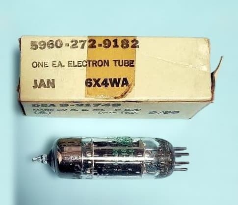 新品未使用米国真空管 GE製　JAN 6X4WA M-720