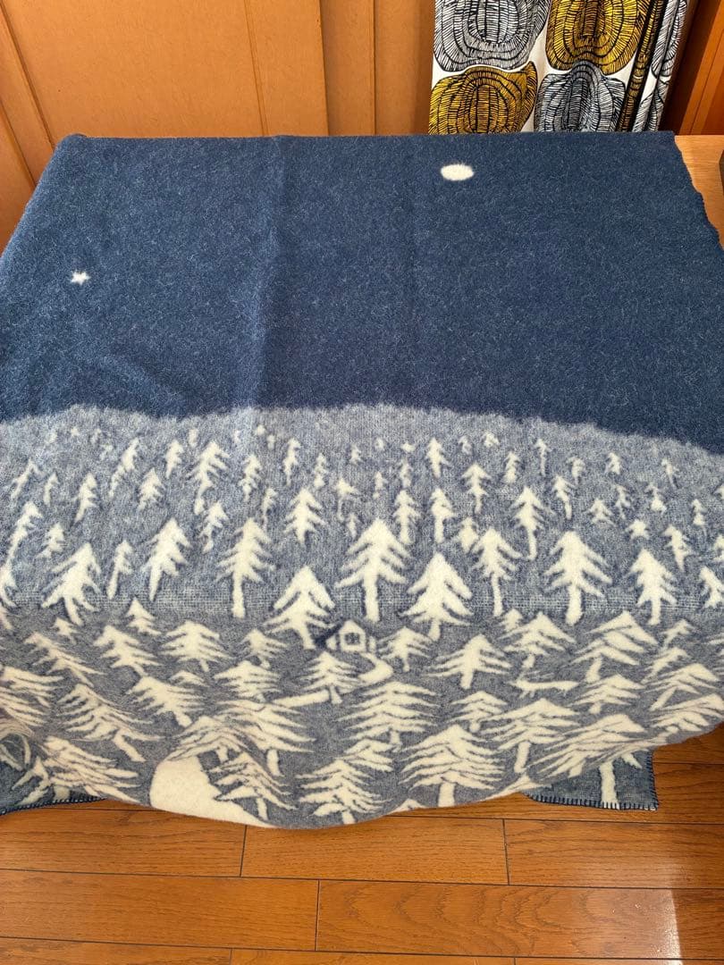 KLIPPAN ミナペルホネン ブランケット　ハウスインザフォレスト　ネイビー