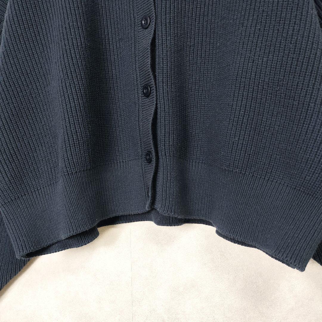 フレッドペリー レイビームス 別注 ネイビー チップドカラーカーディガン