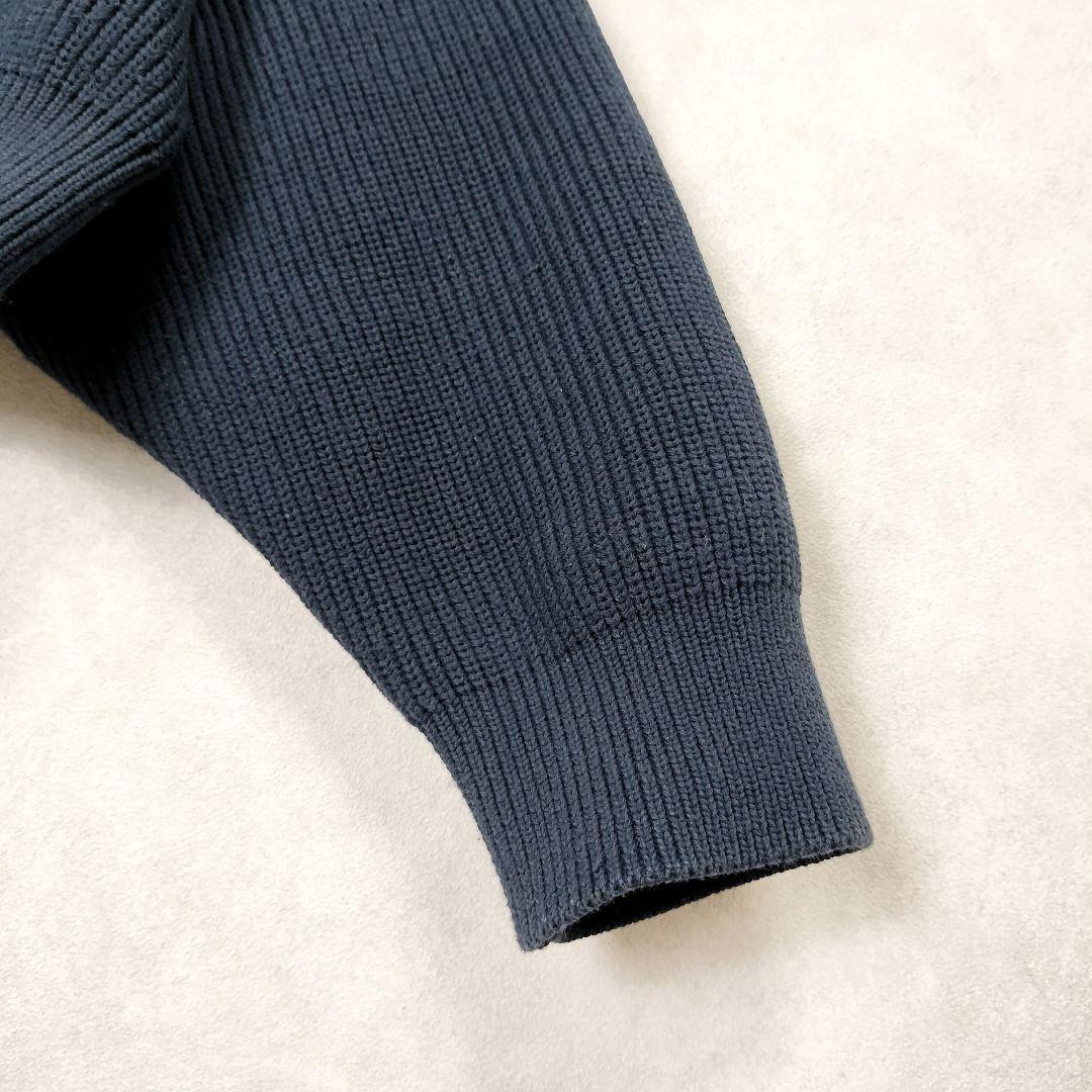 フレッドペリー レイビームス 別注 ネイビー チップドカラーカーディガン