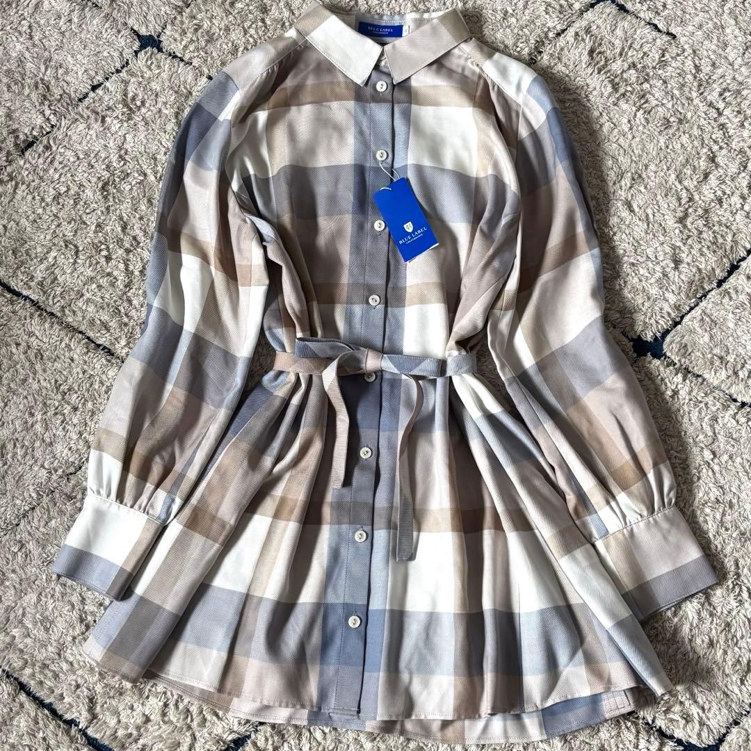 【タグ付き✨】ブルーレーベルクレストブリッジ　3way チュニック　リボン　38