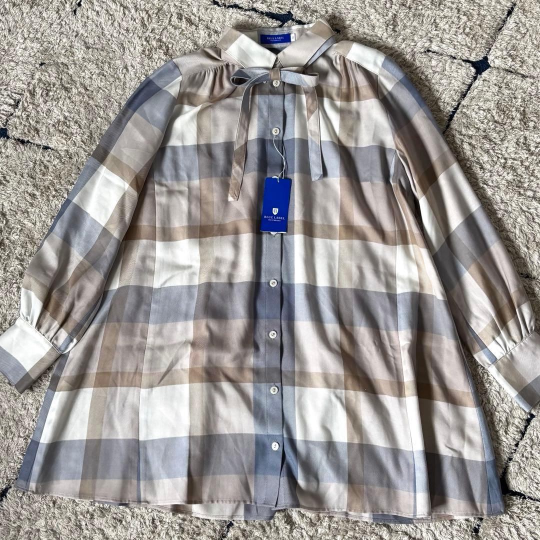 【タグ付き✨】ブルーレーベルクレストブリッジ　3way チュニック　リボン　38