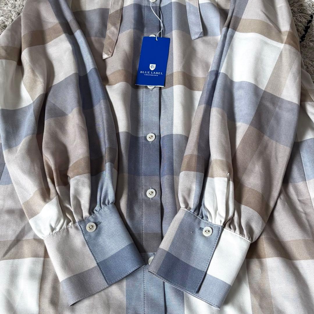 【タグ付き✨】ブルーレーベルクレストブリッジ　3way チュニック　リボン　38