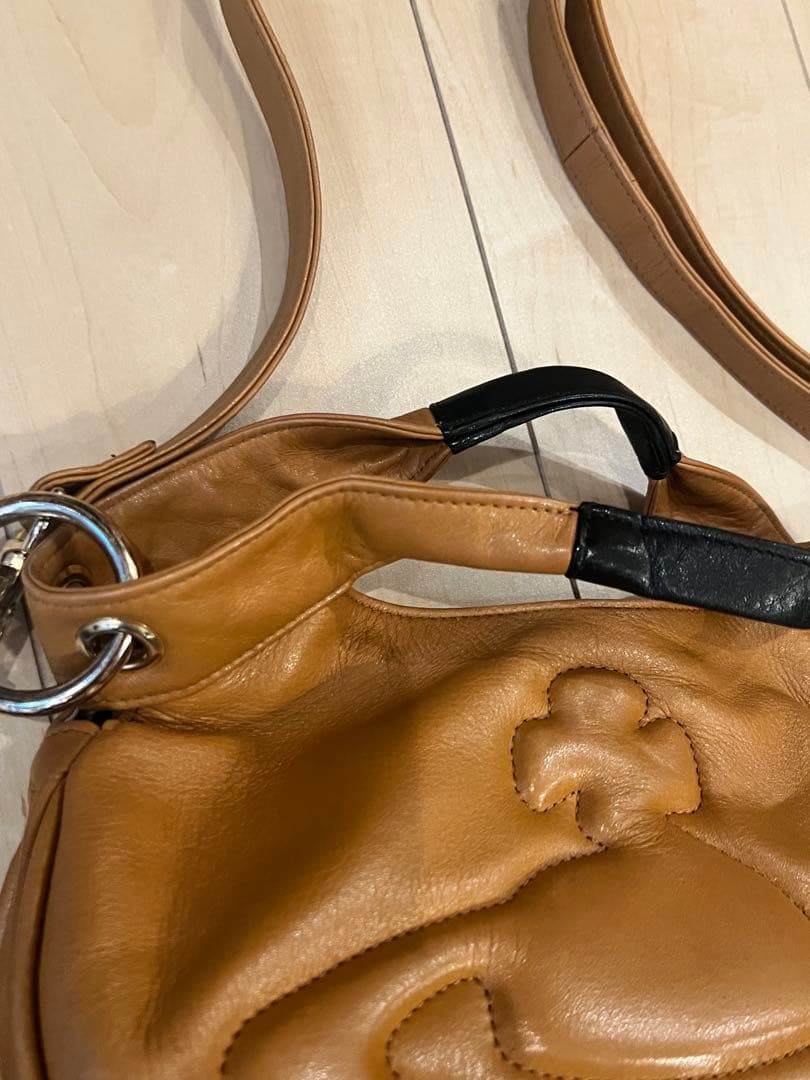 yamamoto　ヴィヴィアン　キャメル レザー バッグ