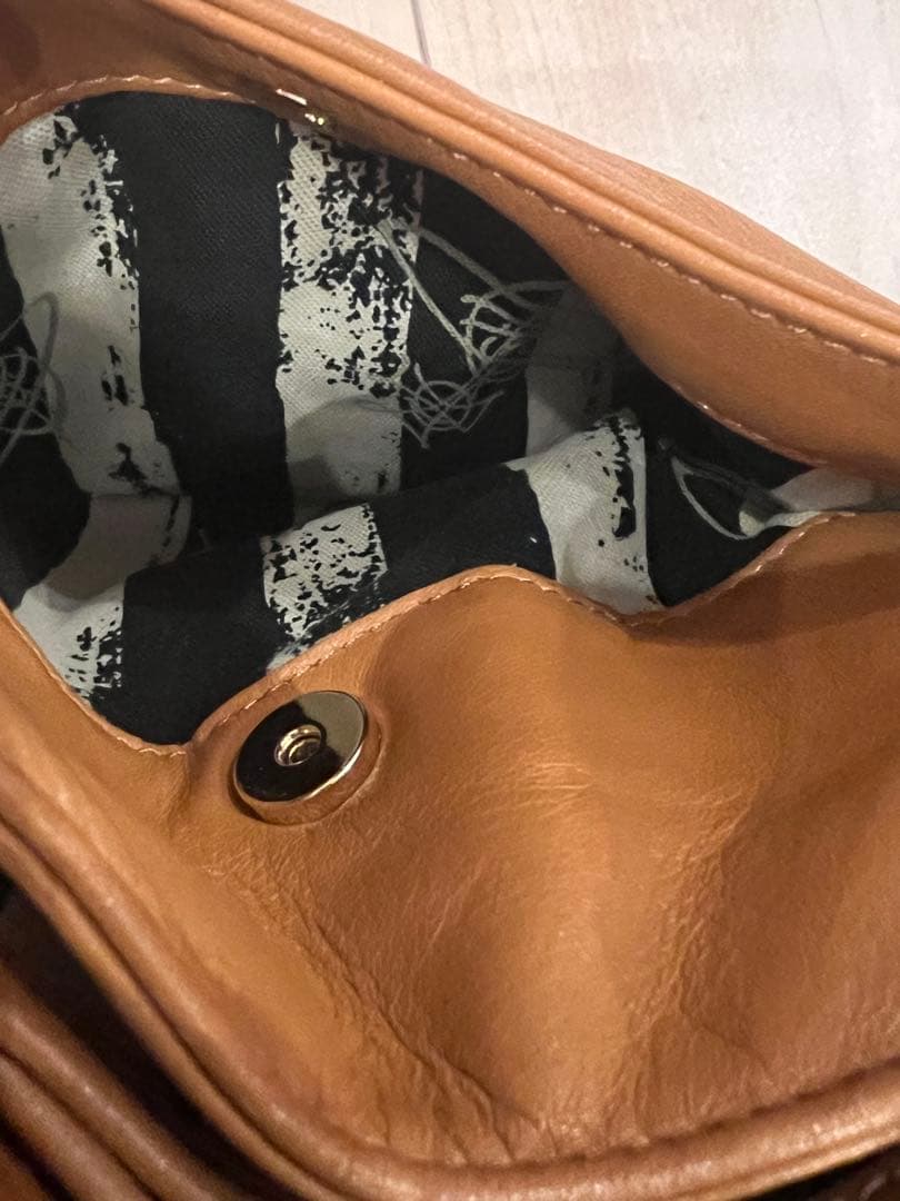 yamamoto　ヴィヴィアン　キャメル レザー バッグ